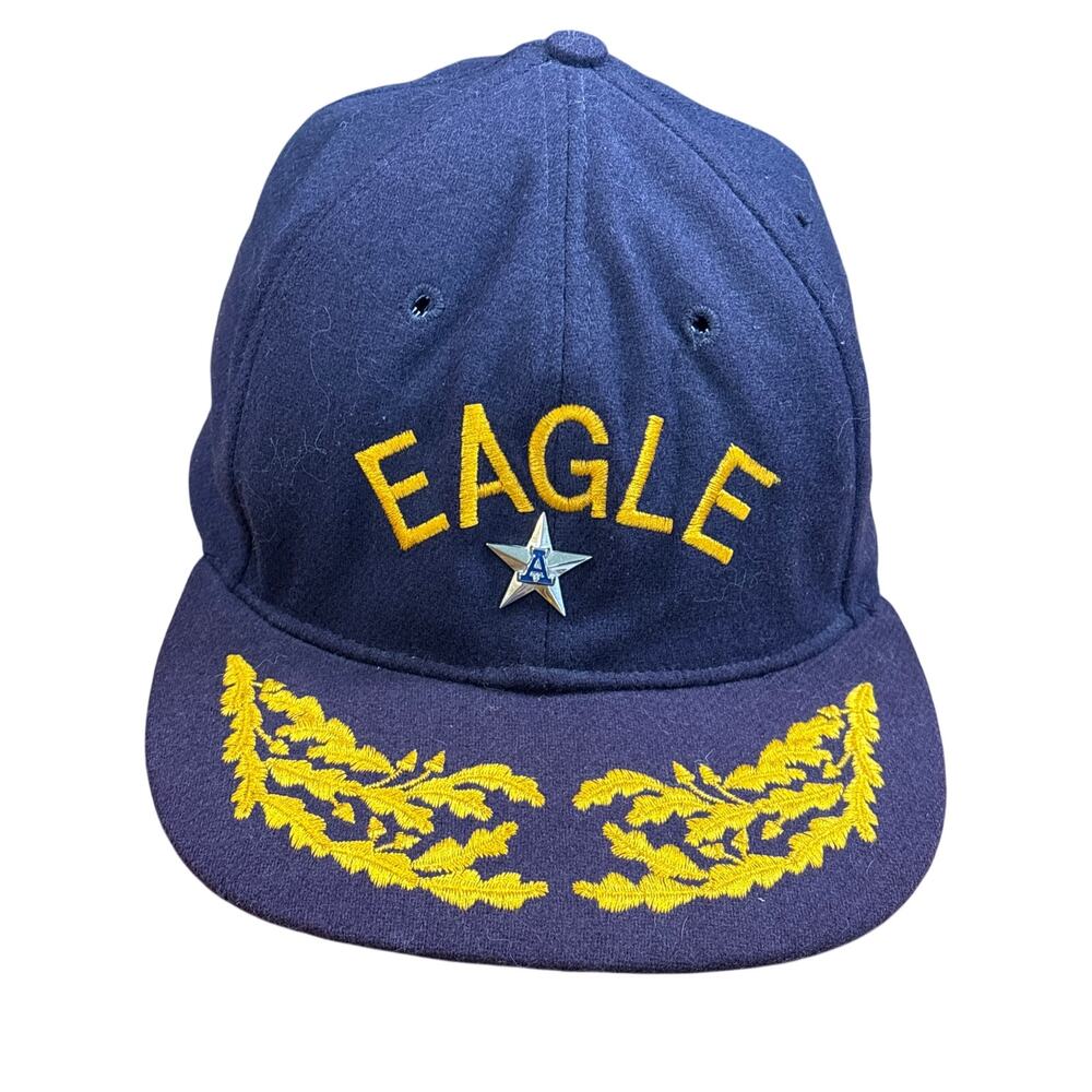 VTG Eagle Military Embroidered Navy Cap adjustable hat Auxiliary District pin